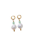 Aventurine Pearl earrings