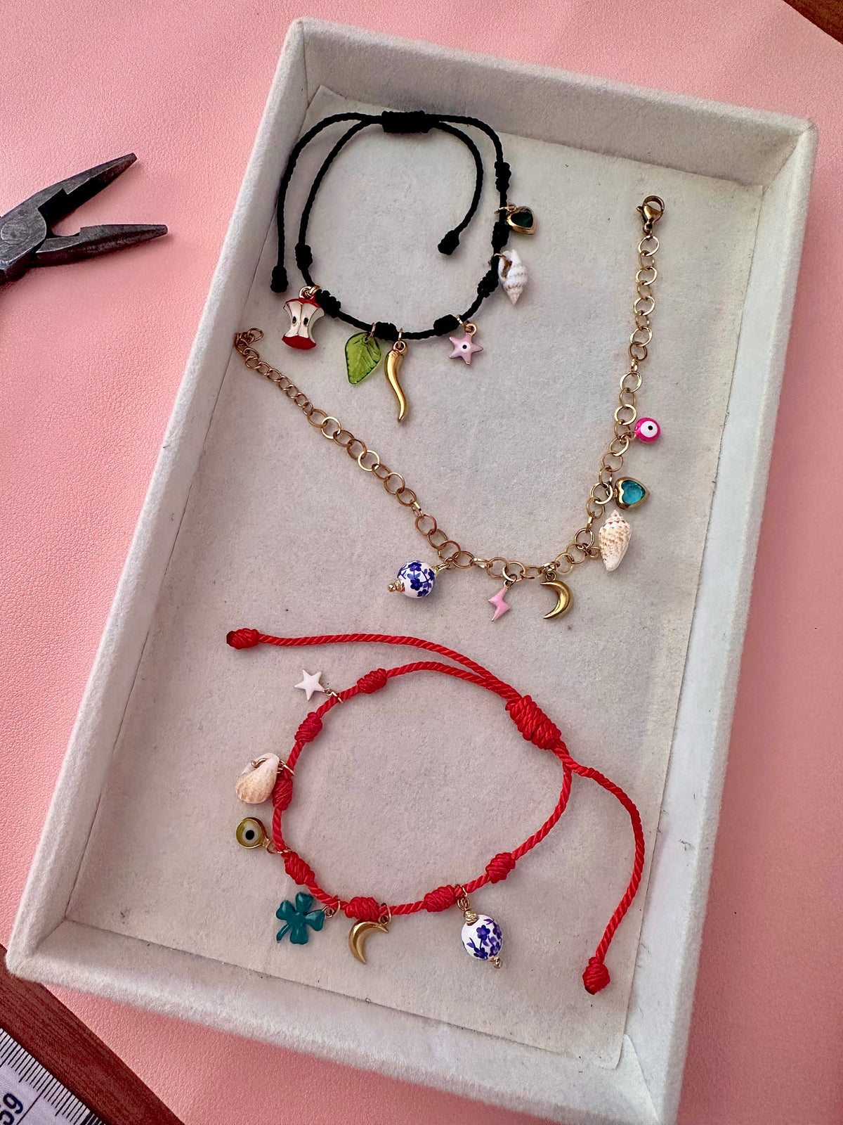 Black Charm Bracelet