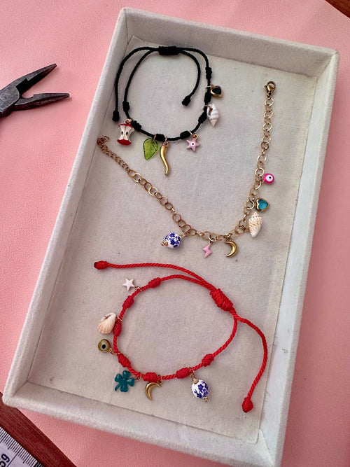 Black Charm Bracelet